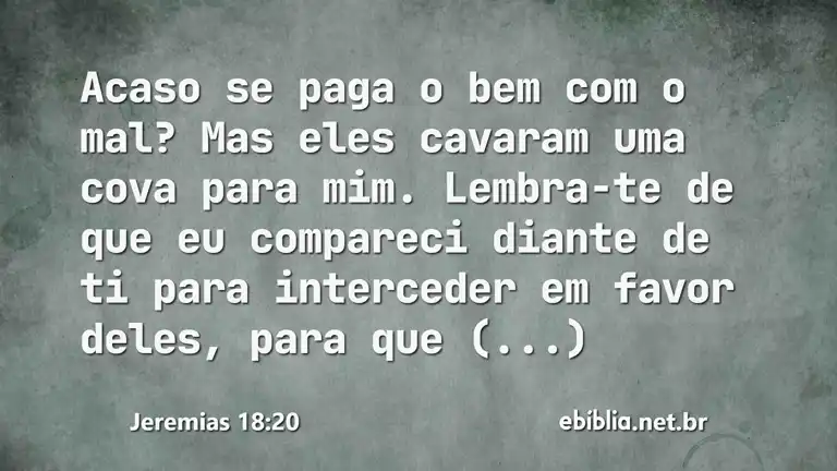 Jeremias 18:20