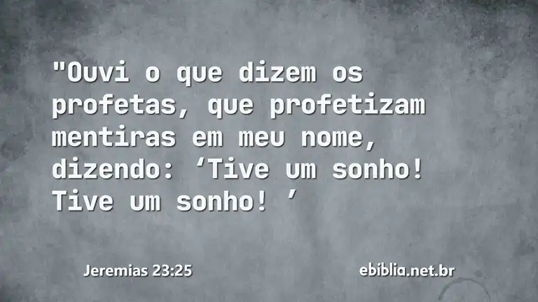 Jeremias 23:25