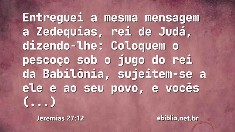 Jeremias 27:12