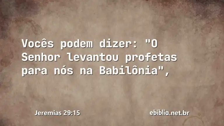 Jeremias 29:15