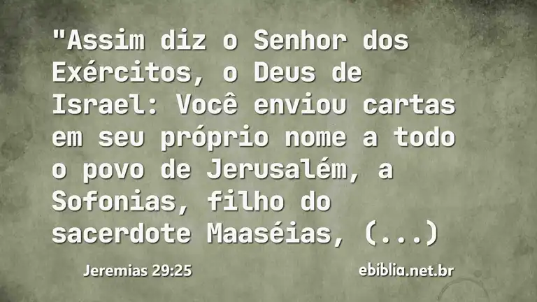 Jeremias 29:25