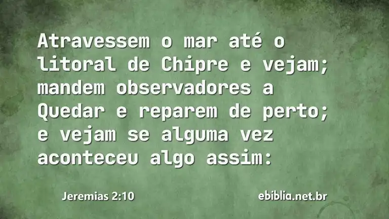 Jeremias 2:10