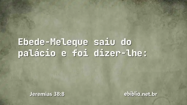 Jeremias 38:8