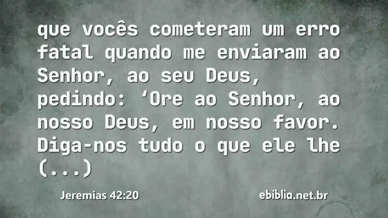 Jeremias 42:20