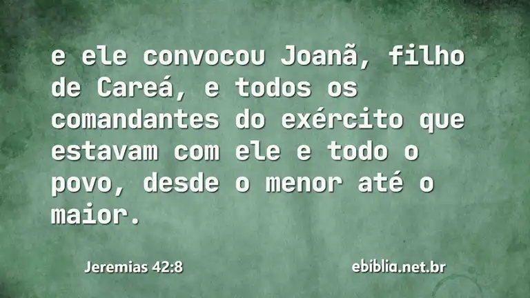 Jeremias 42:8