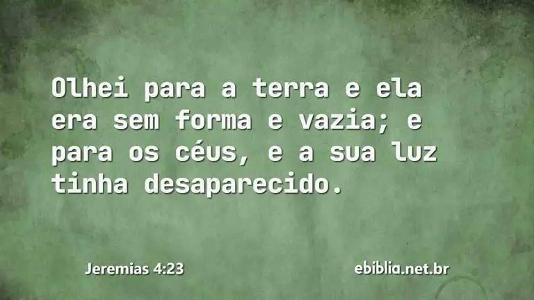 Jeremias 4:23