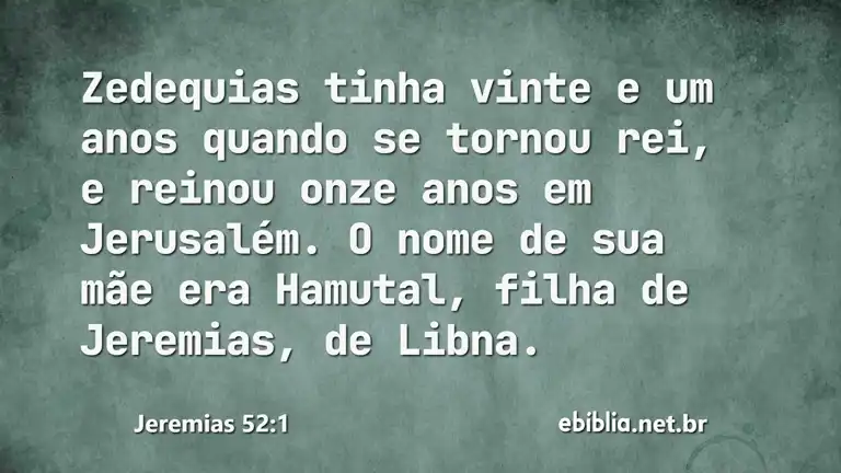 Jeremias 52:1