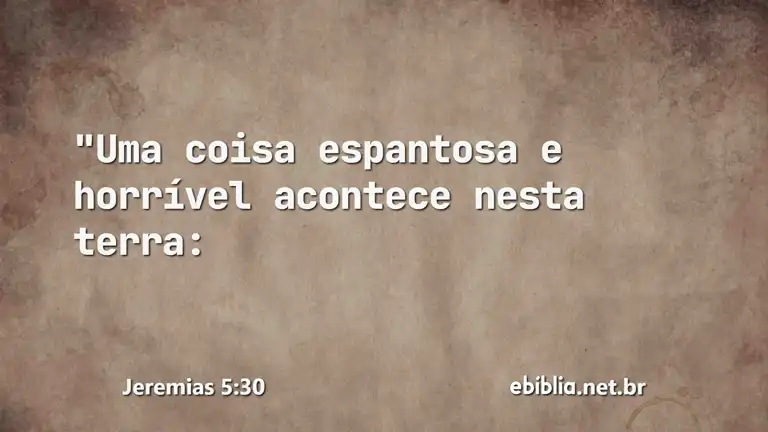 Jeremias 5:30