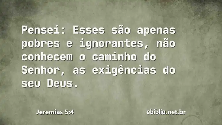 Jeremias 5:4