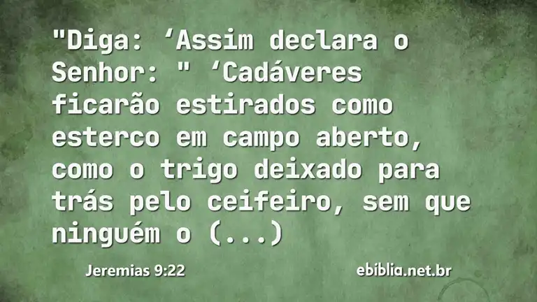 Jeremias 9:22