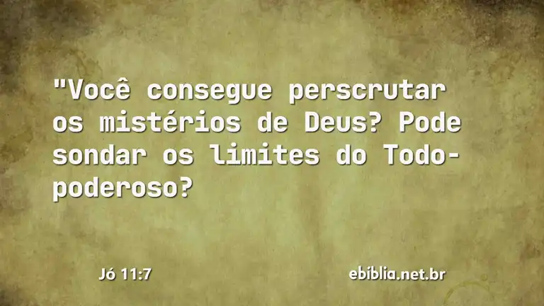 Jó 11:7