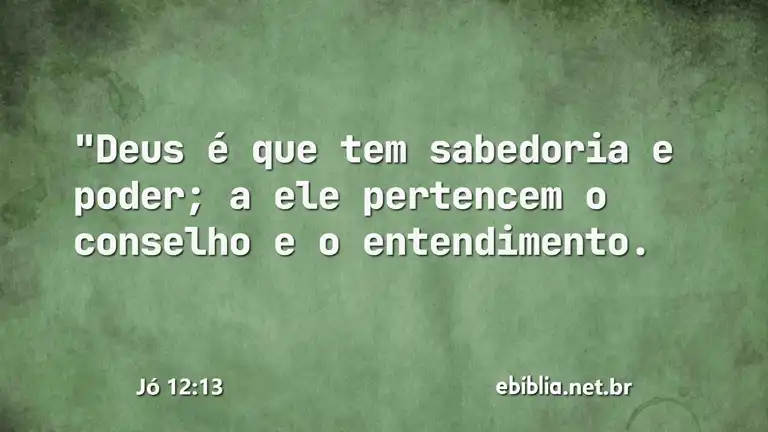 Jó 12:13