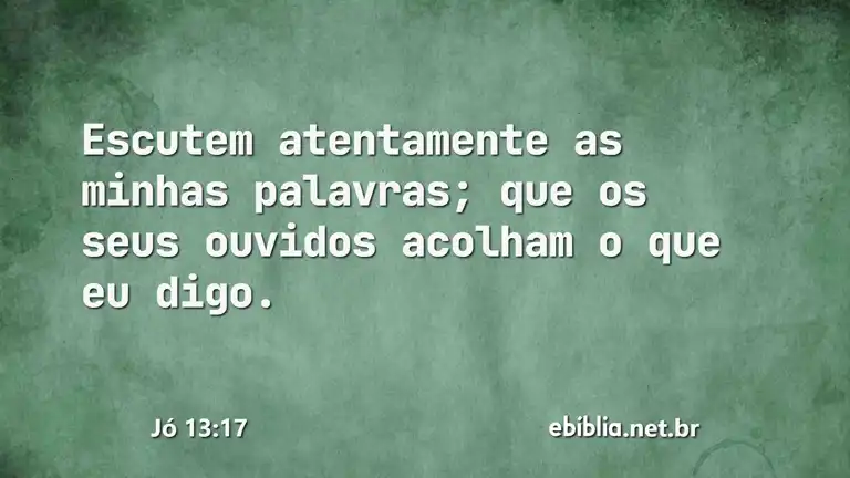 Jó 13:17