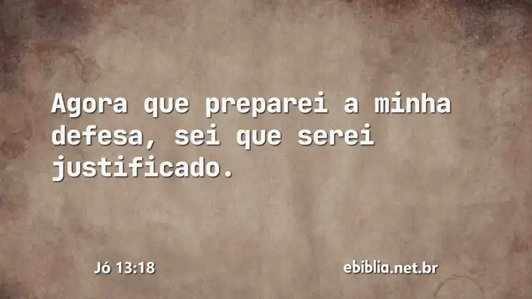 Jó 13:18