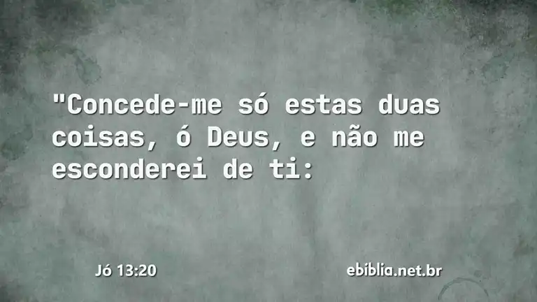 Jó 13:20