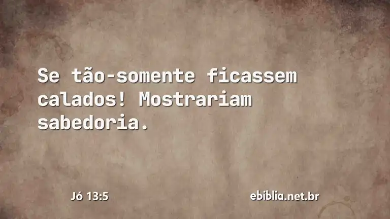 Jó 13:5