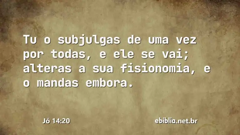 Jó 14:20