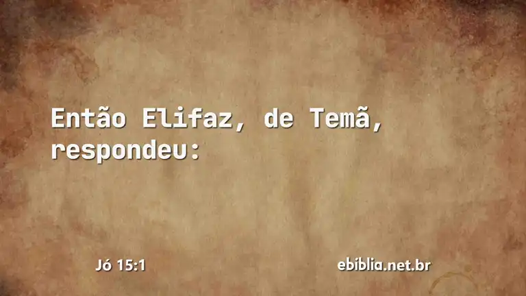 Jó 15:1