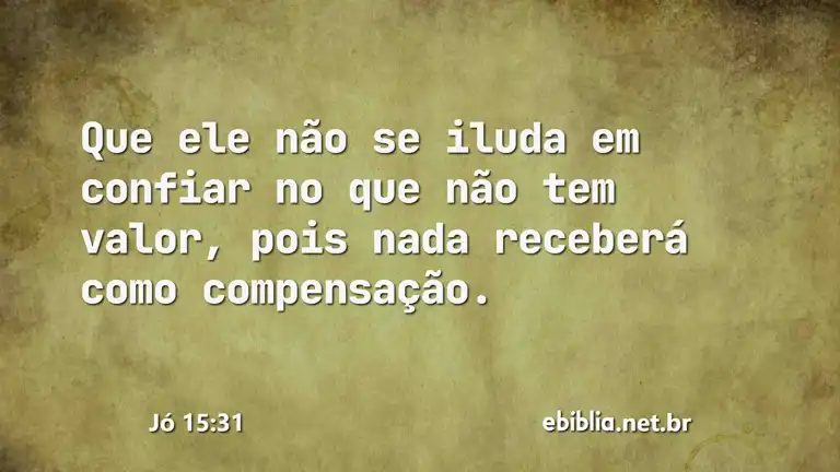 Jó 15:31