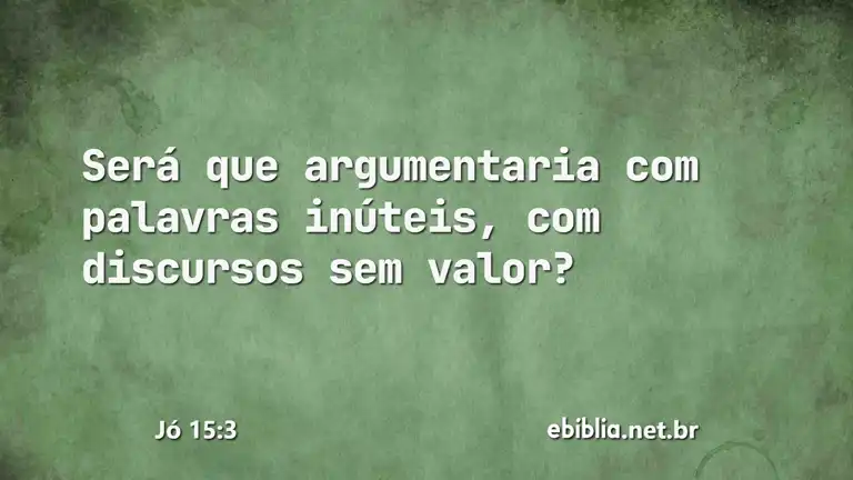 Jó 15:3