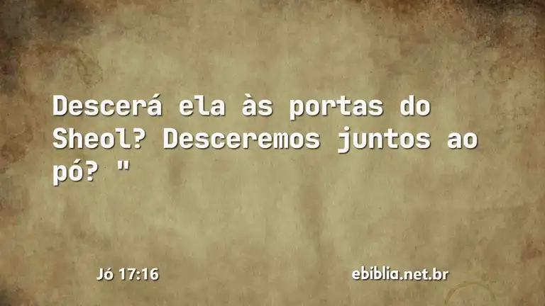 Jó 17:16