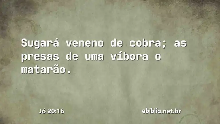 Jó 20:16