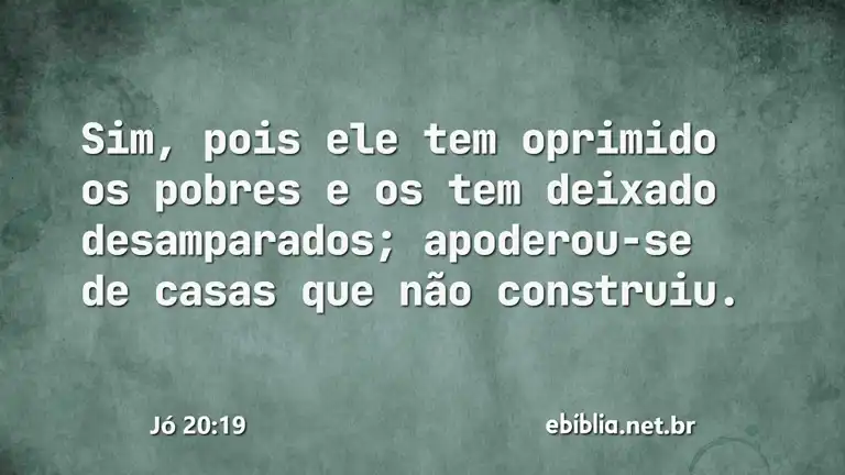 Jó 20:19