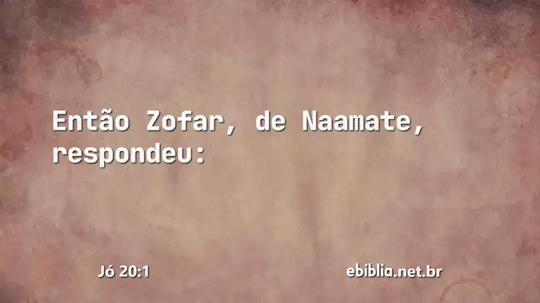 Jó 20:1