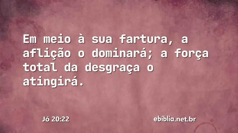 Jó 20:22