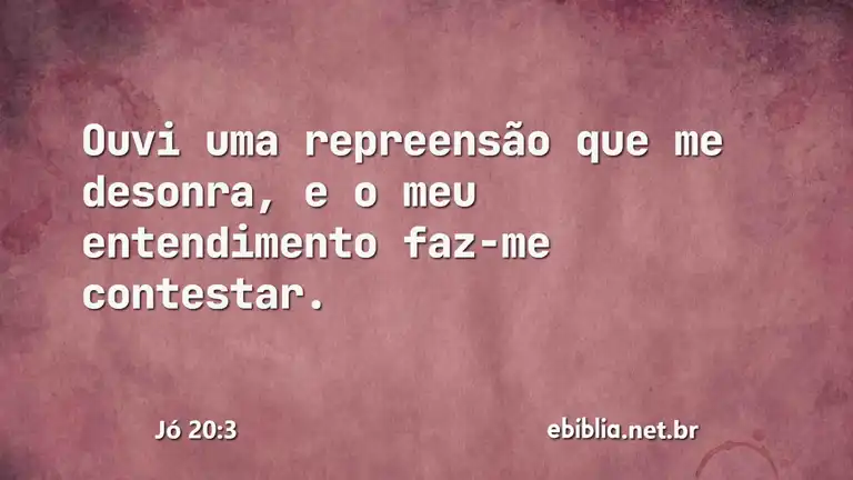 Jó 20:3