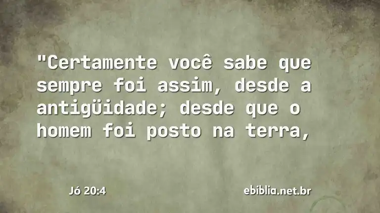 Jó 20:4