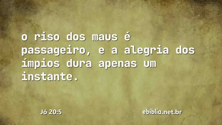 Jó 20:5