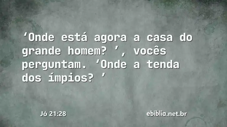 Jó 21:28