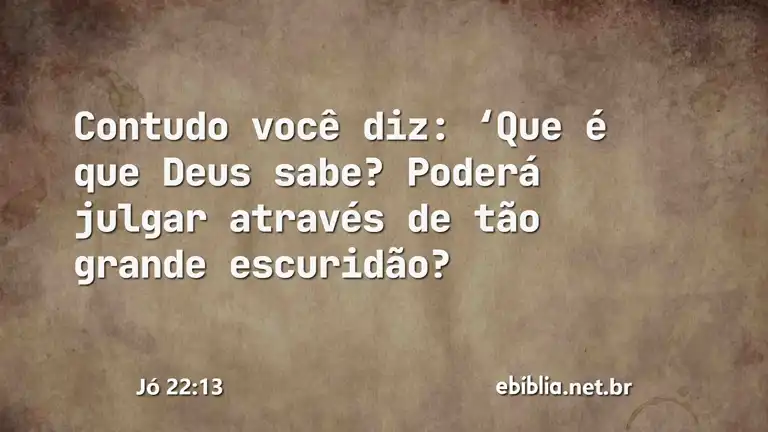 Jó 22:13