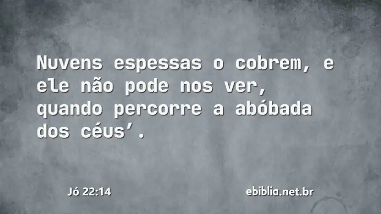 Jó 22:14