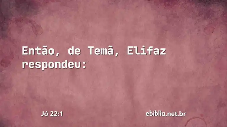 Jó 22:1