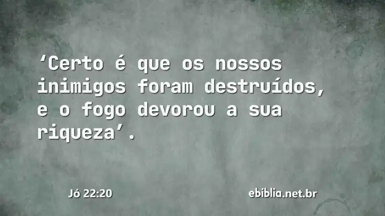 Jó 22:20