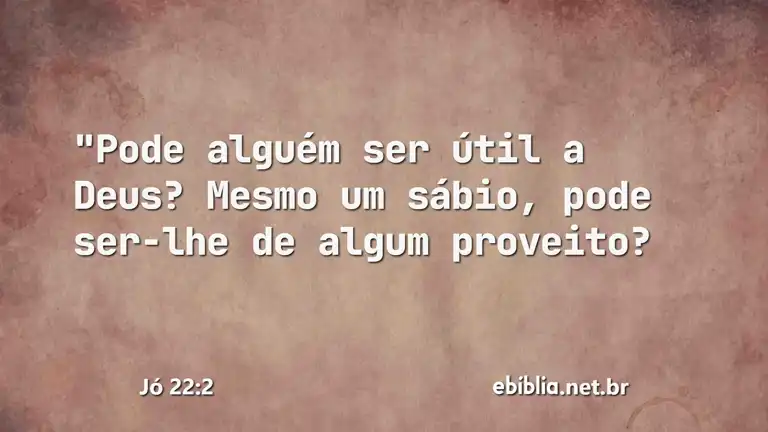 Jó 22:2