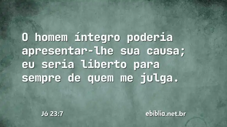 Jó 23:7