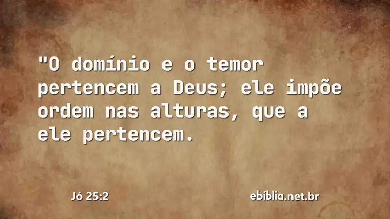 Jó 25:2