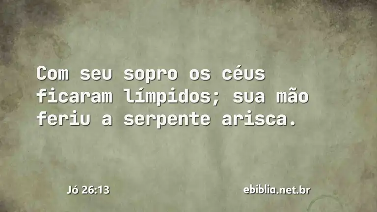 Jó 26:13