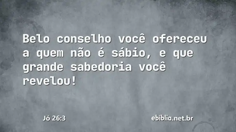 Jó 26:3