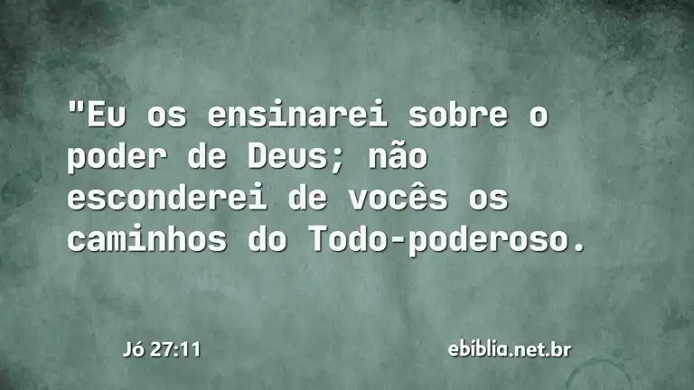 Jó 27:11