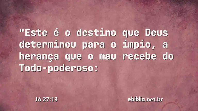 Jó 27:13