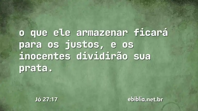 Jó 27:17