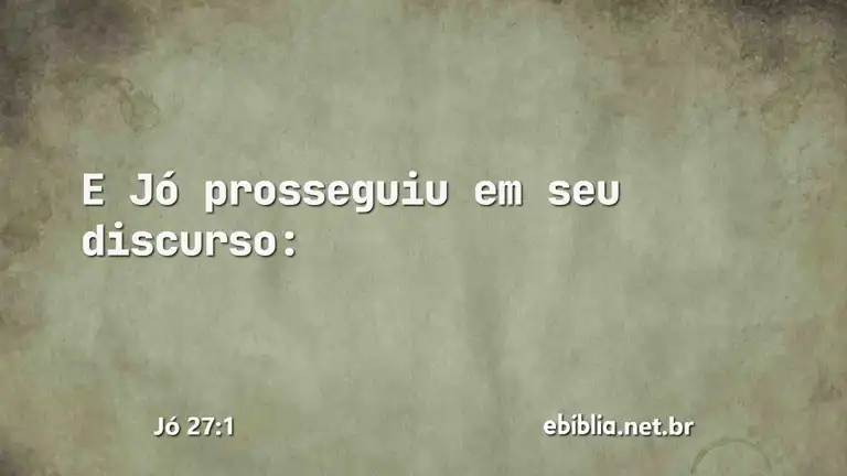 Jó 27:1