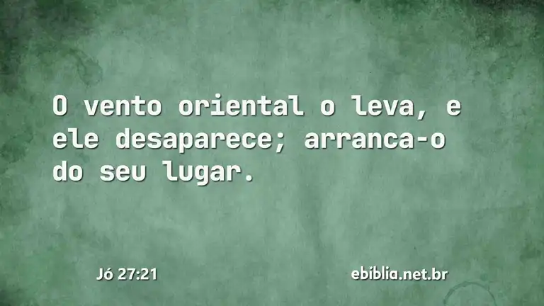 Jó 27:21