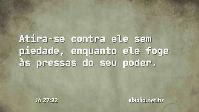 Jó 27:22