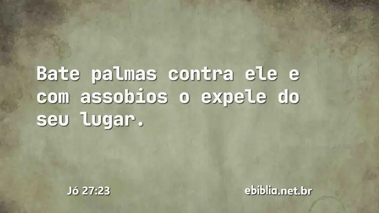 Jó 27:23