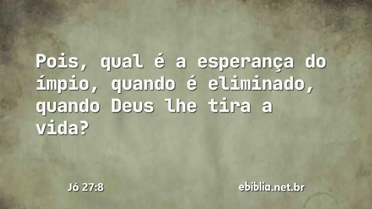 Jó 27:8